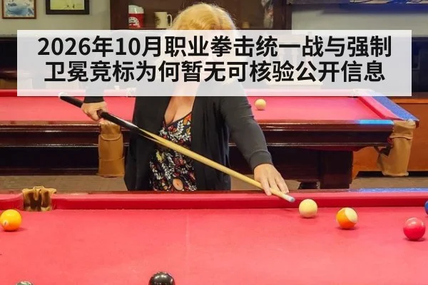 2026年10月职业拳击统一战与强制卫冕竞标为何暂无可核验公开信息